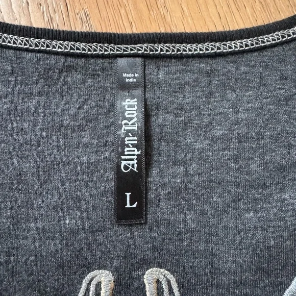 Alp N Rock Black Long Sleeve Tee with Embroidery - Picture 4 of 7